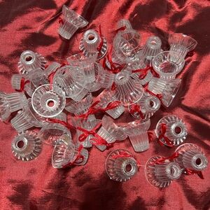 33 vintage plastic bell covers for mini Christmas lights-preloved- good shape